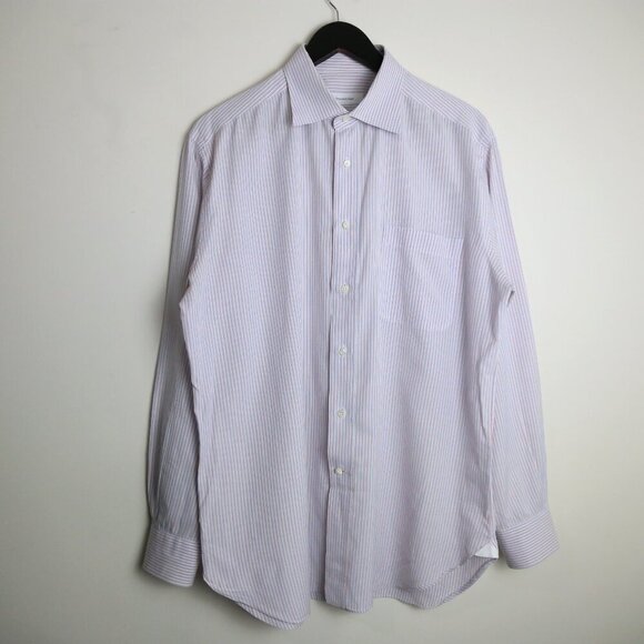 Ermenegildo Zegna Pin Stripe Shirt | Vintage Luxury High End Designer Size 43/17 - Picture 1 of 7